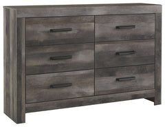 This dresser is sure to win your heart with its daring, designer take on modern rustic style. The dresserâ€™s crisp, clean and minimalist-chic profile is enriched with planked replicated oak grain, treated to a weathered gray finish for that much more aut