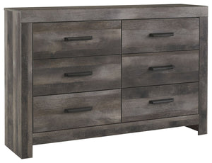 This dresser is sure to win your heart with its daring, designer take on modern rustic style. The dresserâ€™s crisp, clean and minimalist-chic profile is enriched with planked replicated oak grain, treated to a weathered gray finish for that much more aut
