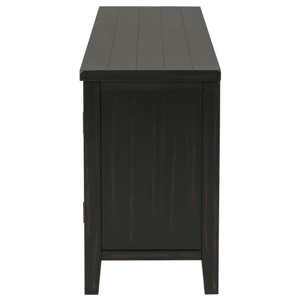 Concord - 2-Door TV Stand Console - Distressed Java
