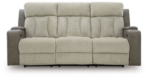 WhipLash - Sisal - Power Reclining Sofa With Adj Headrest
