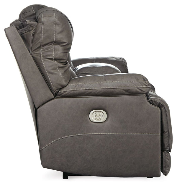 Wurstrow - Smoke - PWR REC Loveseat/Con/Adj HDRST