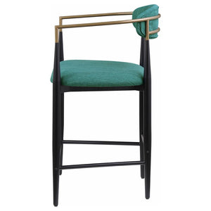 Tina - Fabric Upholstered Counter Chair (Set of 2) - Green