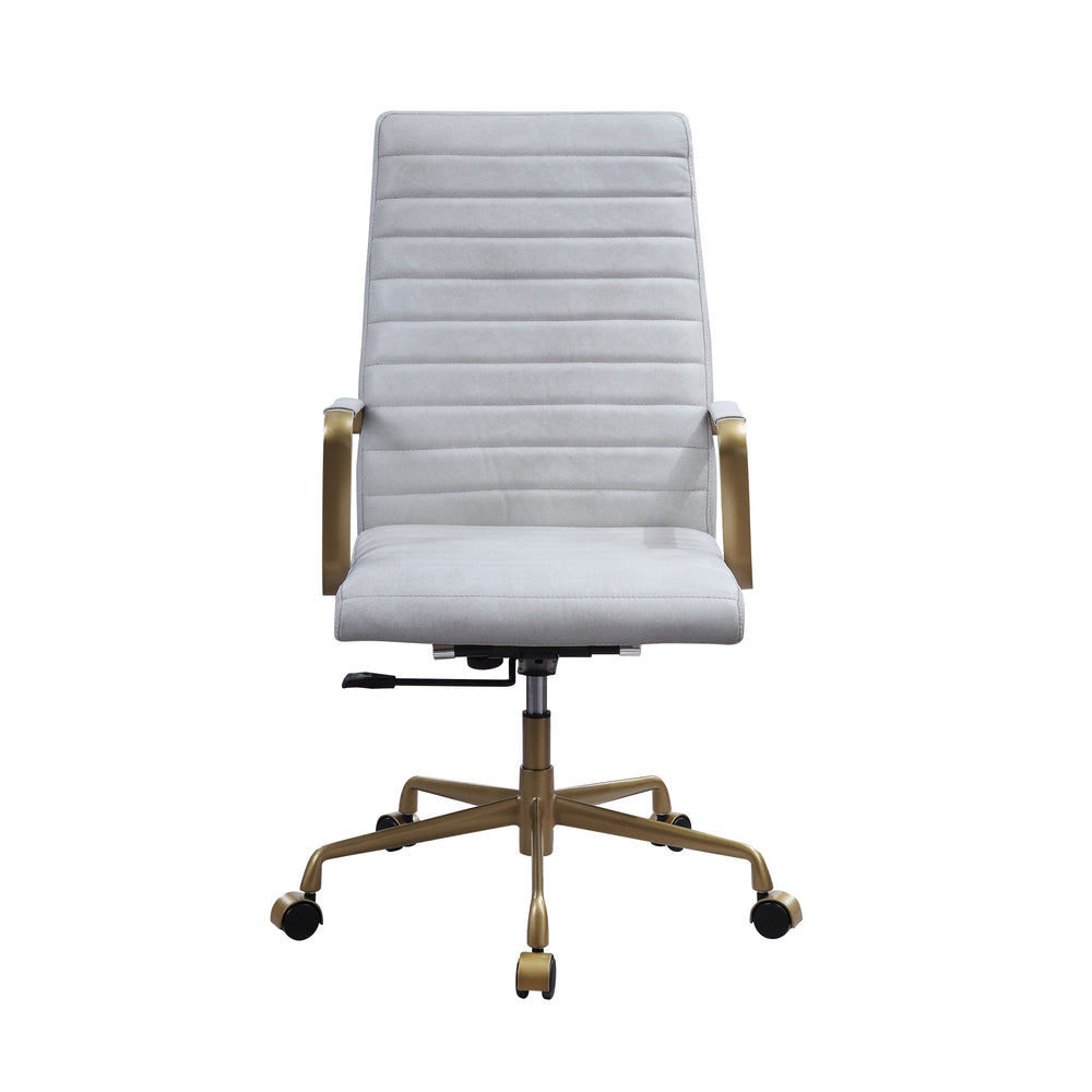 Swivel Office Chair(360 Degree) Adjustable Seat Height Wheels Included5-Star Base w/CastersTop Grain LeatherUpholstered Seat and Back Cushion<br/><br/><b>Product Features</b><ul><li>wivel Office Chair(360 Degree)â€§ Adjustable Seat Heightâ€§ Wheels Includ