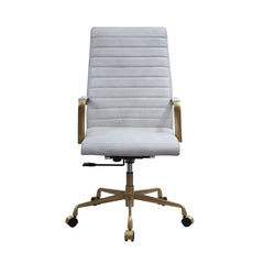 Swivel Office Chair(360 Degree) Adjustable Seat Height Wheels Included5-Star Base w/CastersTop Grain LeatherUpholstered Seat and Back Cushion<br/><br/><b>Product Features</b><ul><li>wivel Office Chair(360 Degree)â€§ Adjustable Seat Heightâ€§ Wheels Includ