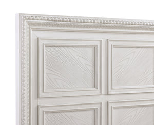  antique white finish that immediately brightens and opens up a room