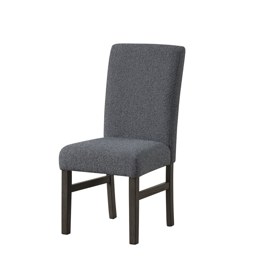 The High Line Upholstered Dining Chairs in Gray combine durability, comfort, and style to enhance any living space. Each set includes two dining chairs, expertly crafted from solid Acacia and Rubberwood, along with high-quality manufactured woods and Birc