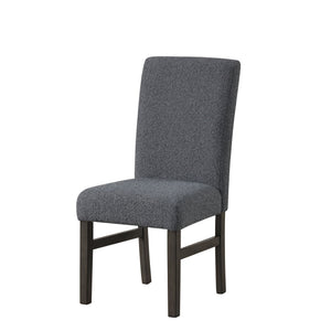 The High Line Upholstered Dining Chairs in Gray combine durability, comfort, and style to enhance any living space. Each set includes two dining chairs, expertly crafted from solid Acacia and Rubberwood, along with high-quality manufactured woods and Birc