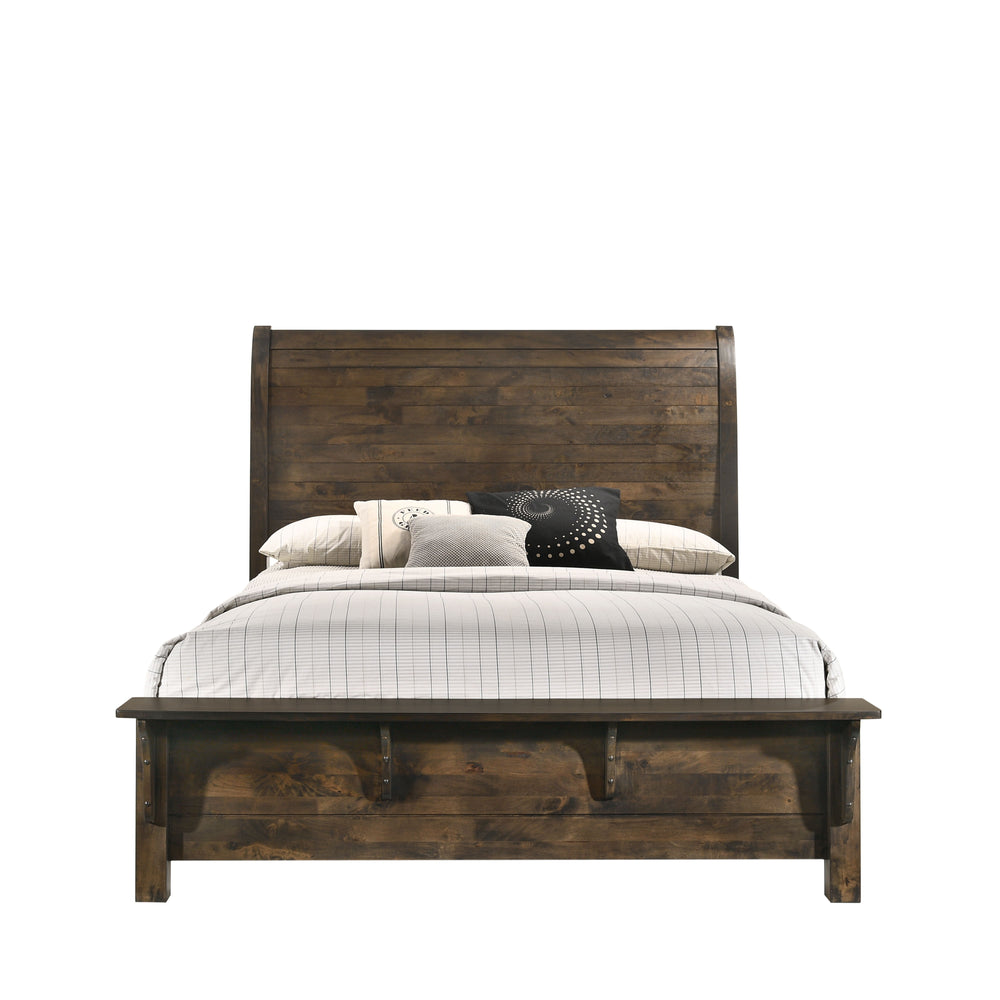The Blue Ridge Bed by New Classic Furniture embodies a marriage of sustainability and timeless design. Crafted from reclaimed solid wood sourced from diverse origins, this bed stands as an eco-friendly marvel, contributing to the responsible use of natura