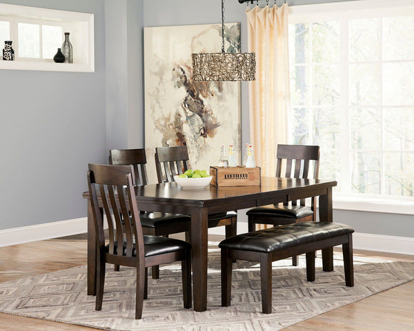 Haddigan - Dark Brown - 7 Pc. - Extension Table