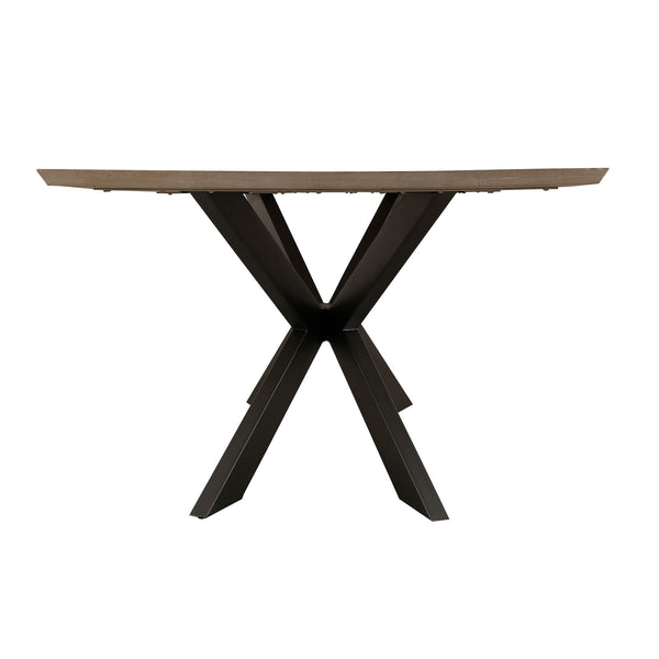 Crossings - Rectangular Dining Table With 4 Upholstered Chairs - Natural & Pearl Silver
