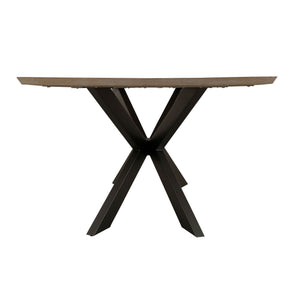 Crossings - Rectangular Dining Table With 4 Upholstered Chairs - Natural & Dark Gray