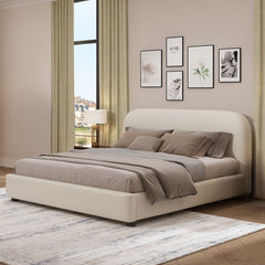 Transform your bedroom into a sanctuary of comfort and style with the Arden bed. Wrapped in luxurious beige fabric, this bed exudes elegance and tranquility. Its minimalist design complements any decor, while the sturdy frame ensures lasting durability. P
