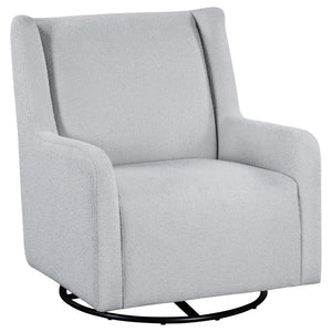 This swivel glider recliner accent chair embraces modern comfort with its trendy boucle fabric and smooth, 360-degree swivel base. Ideal as a nursery chair, it provides gentle gliding and reclining capabilities for soothing relaxation. Whether gracing a l