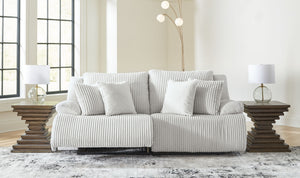 Top Tier - Alloy - 2-Piece Reclining Sectional Loveseat