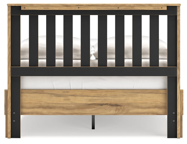 Bermacy - Light Brown - Full Platform Panel Bed
