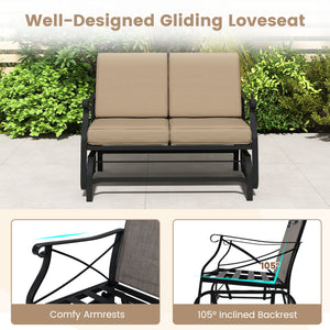 Offer a reliable and secure seating experience with robust metal construction<br>Reinforced crossbars for additional stability<br>A 2-person seating space can hold up to 660 lbs for reliable support<br>Comfort is achieved with 5.5" thick seat cushions<br>