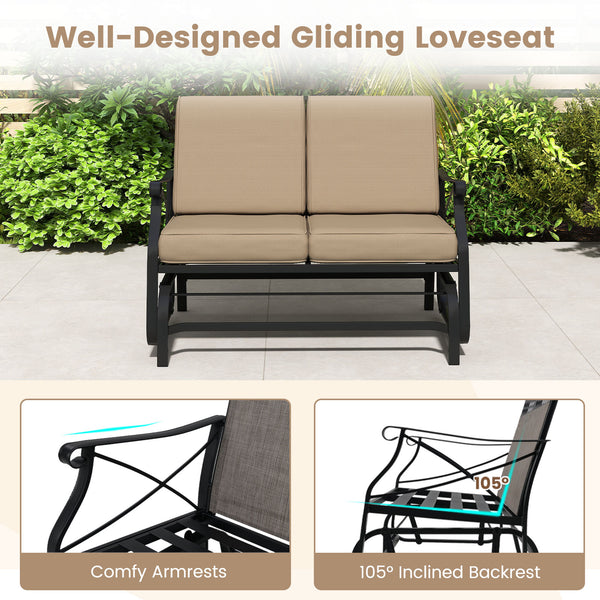 Offer a reliable and secure seating experience with robust metal construction<br>Reinforced crossbars for additional stability<br>A 2-person seating space can hold up to 660 lbs for reliable support<br>Comfort is achieved with 5.5" thick seat cushions<br>