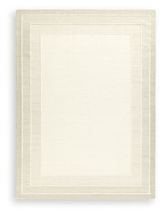 With its simple border design and soft, neutral color palette, this hand-tufted rug brings a touch of casual elegance to your abode. Its plush wool pile feels luxuriously soft underfootâ€”perfect for adding warmth and texture to your entertainment area, b