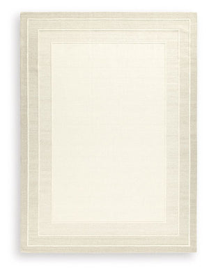 With its simple border design and soft, neutral color palette, this hand-tufted rug brings a touch of casual elegance to your abode. Its plush wool pile feels luxuriously soft underfootâ€”perfect for adding warmth and texture to your entertainment area, b