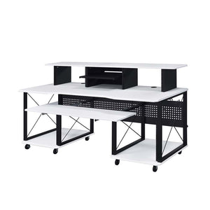 Megara - Music Desk - White & Black Finish