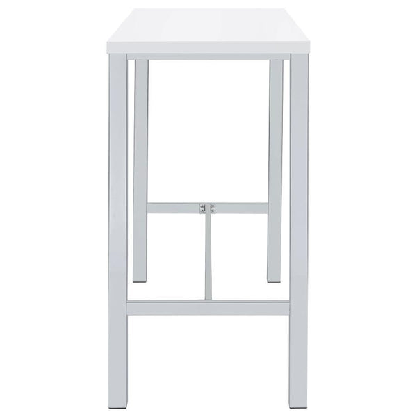 Natividad - 5 Piece Pub Height Bar Table Set - White High Gloss