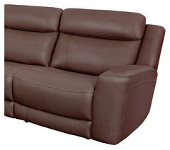 Introducing our comfortable and convenient Calgary Sectional, designed with relaxation in mind. Calgary features power recline and headrest controls, allowing you to adjust your seating position easily. The over-padded headrests provide extra comfort, and