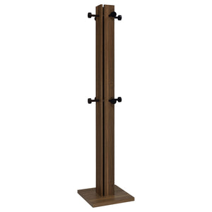 Elevate your homeâ€™s organization with this stylish Mid-Century Modern coat rack. Crafted from durable Asian hardwood, particle board, and metal, this coat rack combines functionality with a sleek design. The walnut melamine paper finish adds a warm, nat