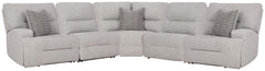 Enjoy the endless adaptability of this power reclining sectional. Whether youâ€™re hosting guests, setting up for movie night or just need a refresh, the modular design allows you to rearrange the pieces as you please. One-touch controls effortlessly adju