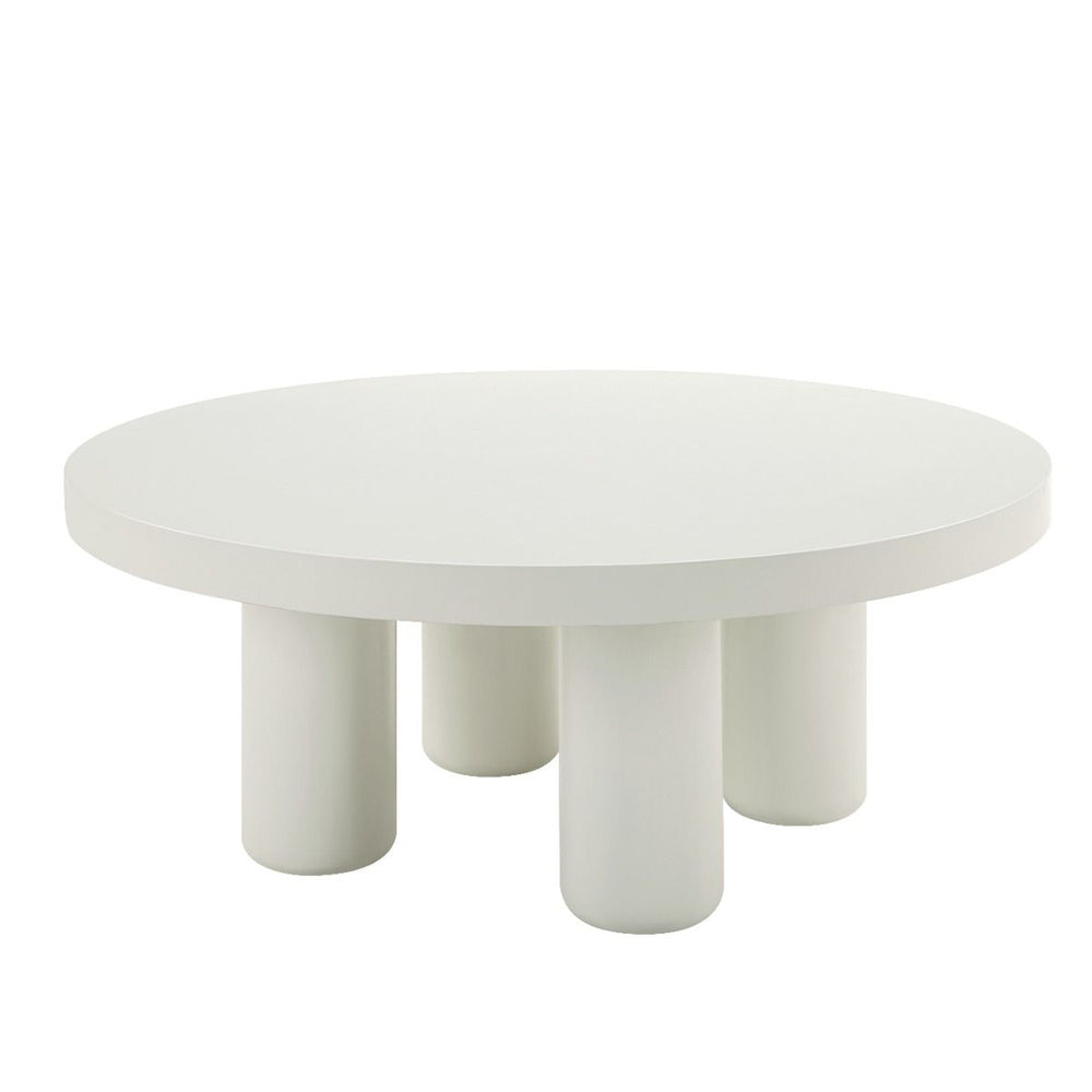 Enhance your living space with this elegant Sanat collection table set in white and brown finish. The white coffee table exudes a sleek, modern aesthetic, while the brown end table provides a cozy, natural touch. This dynamic duo offers both style and fun