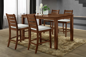 Pascal - Counter Table & 4 Chairs - Walnut