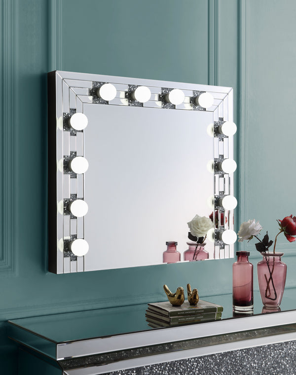 Feel fabulous with every glace and always be the star of the show with the Noralie Hollywood mirror. This mirror will change the way you do your hair and makeup, making the entire experience much more enjoyable. This vanity mirror is designed for wall-mou