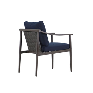 Moana - Patio Side Chair Blue Cushions (Set of 2) - Blue