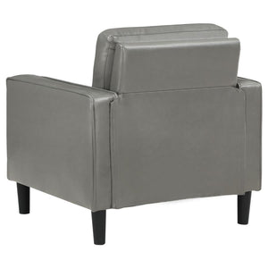 Ruth - Upholstered Track Arm Accent Chair - Gray