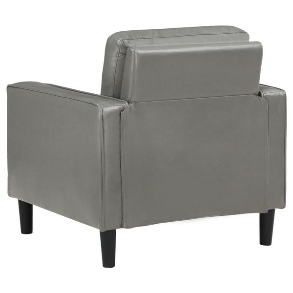 Ruth - Upholstered Track Arm Accent Chair - Gray