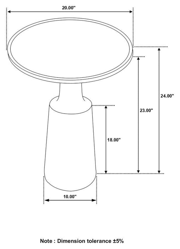 Ixia - Round Solid Mango Wood Accent Side Table - Natural