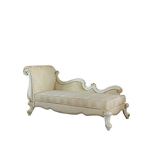 Lounge Chaise w/2 Pillows NO Storage Padded Base with Nail-head Trim, Raised Scrolled Molding Trim with Vintage Hand-Brushed Fully Padded: Scalloped Base Tight Back & Seat Cushion) CONSTRUCTION] SEAT: Pocket Coil