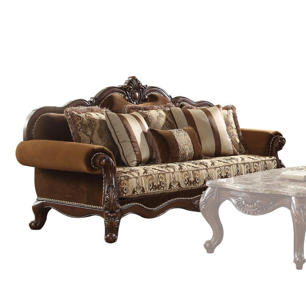  the Jardena sofa is a piece of art as well as a comfortable addition to any living room. It features an arched tight back with loose cushions