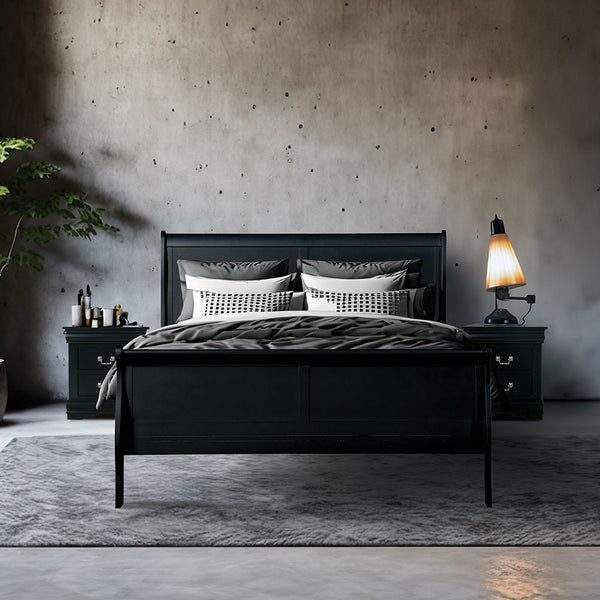 Louis Philippe - Twin Bed - Black