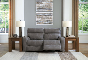 Next-Gen Durapella - Slate - 2-Piece Power Reclining Sectional Loveseat