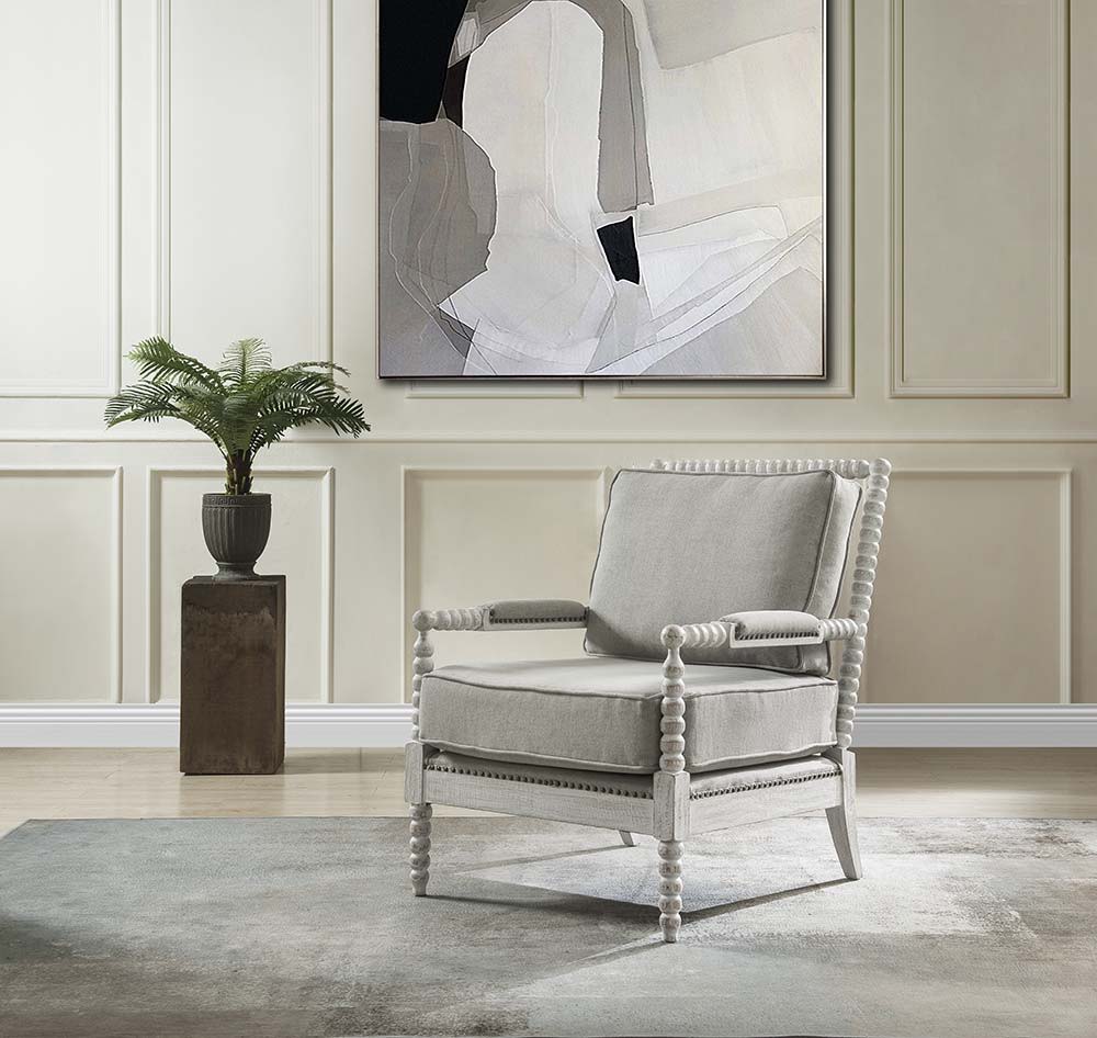 Saraid - Accent Chair - Pearl Silver - 35-"