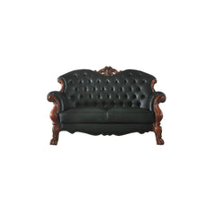 Dresden - Loveseat w/3 Pillows - Cherry Oak & PU - 71-"<br/><br/><b>Product Features</b><ul><li>Case: 1Pc/1Ctn</li><li>Finish: Cherry Oak & PU</li><li>Style: Traditional</li><li>Materials: Upholstery, Poly-Resin</li></ul><br/>