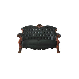 Dresden - Loveseat w/3 Pillows - Cherry Oak & PU - 71-"<br/><br/><b>Product Features</b><ul><li>Case: 1Pc/1Ctn</li><li>Finish: Cherry Oak & PU</li><li>Style: Traditional</li><li>Materials: Upholstery, Poly-Resin</li></ul><br/>