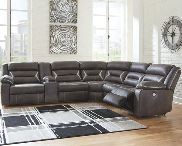 You could play it safe. Or you could choose to stand out in the crowd with this brilliantly styled sectional with power. Ultra cool, ultra contemporary and ultra comfortable, this fashion-forward sectional sports a fabulous faux leather enhanced with cont