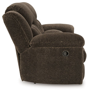 Frohn - Chocolate - Dbl Reclining Loveseat With Console