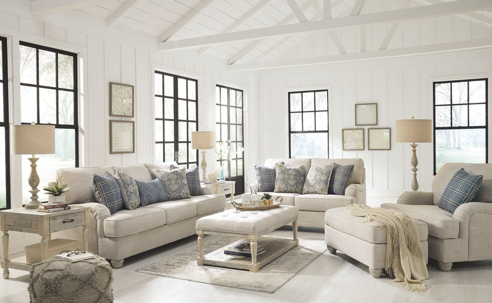 Donâ€™t be shyâ€”take a seat. Dressed in a modern and relaxed linen-weave upholstery, itâ€™s a luxurious complement to rustic accents with its light and airy palette and elegantly turned feet. What a picture-perfect finish to any shabby chic or countrysid