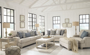 Donâ€™t be shyâ€”take a seat. Dressed in a modern and relaxed linen-weave upholstery, itâ€™s a luxurious complement to rustic accents with its light and airy palette and elegantly turned feet. What a picture-perfect finish to any shabby chic or countrysid
