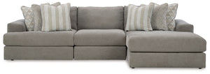 The casual, low-slung shape of this sectional makes it fully lounge-ready. Its deep seating invites you to sink right in, with bold beveled block arms that are softened by bullnose â€œwaterfallâ€ cushions. Best of all, the modular design lets you stage t