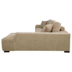 Octavia - Upholstered Sectional Chaise Sofa - Camel