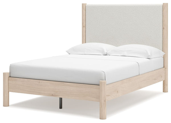 Cadmori - Two-tone - Full Upholstered Panel Bed