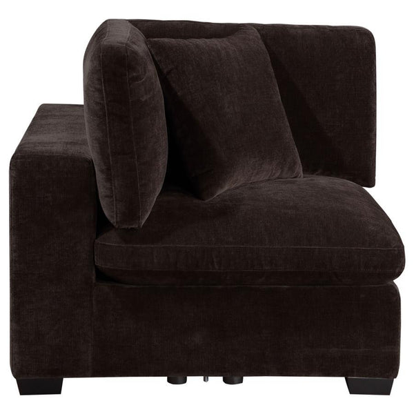 designed to connect sectional pieces seamlessly. Upholstered in a smooth